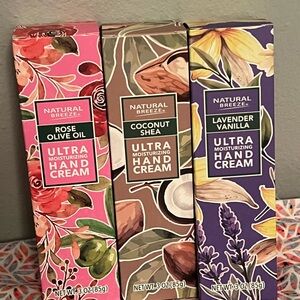 Luxury Ultra Moisturizing Hand Cream TRIO by Natural Breeze    🌹🥥🪻